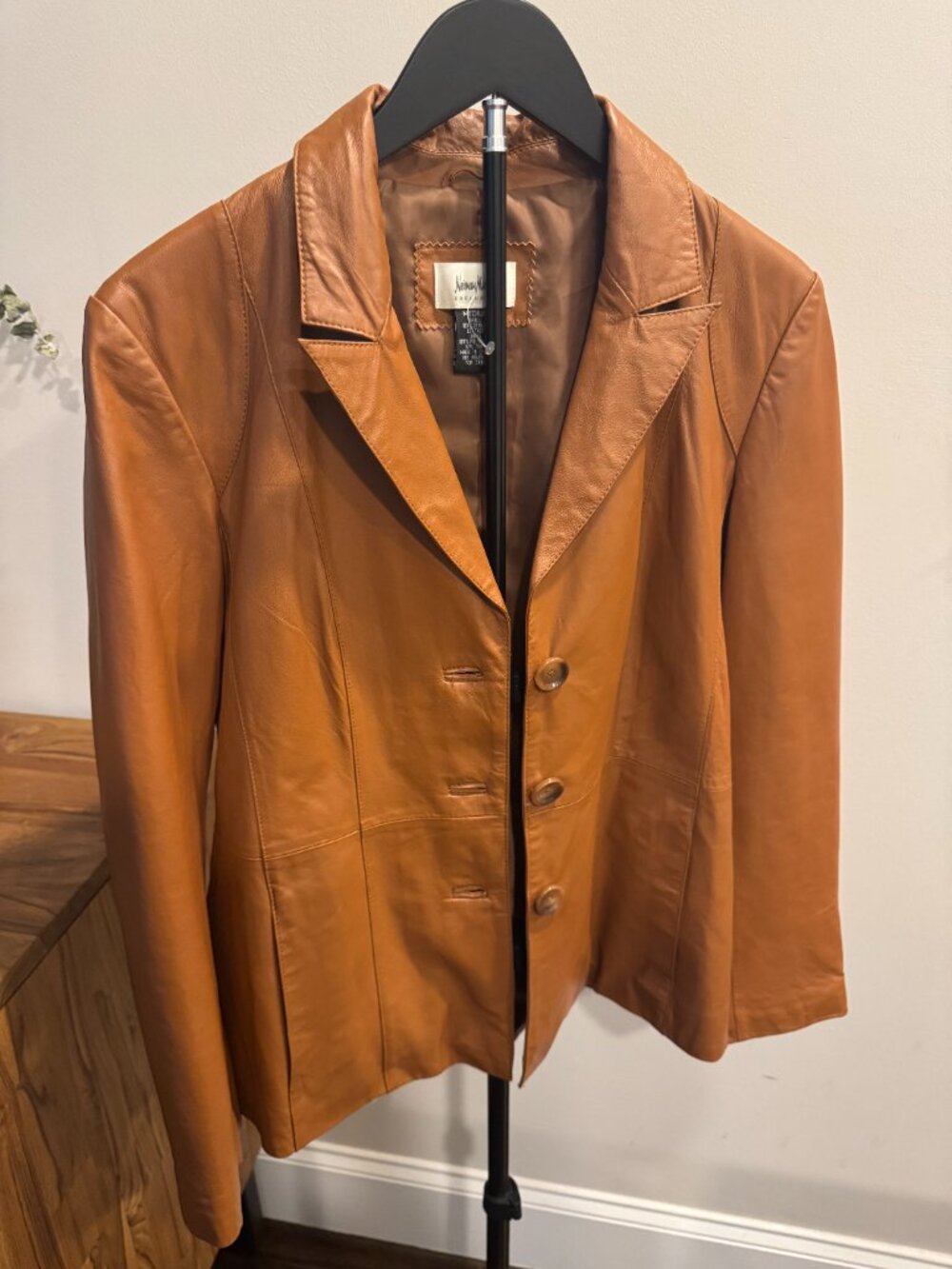 Neiman Marcus Cognac Leather Jacket Size Medium NWOT